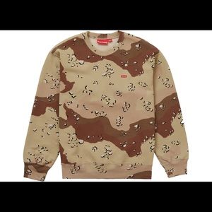 Supreme Small Box Logo Chocolate Chip Camo Crewneck